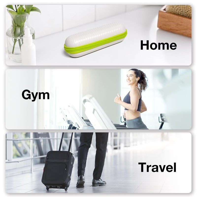 Nincha Compact Travel Trimmer Case for Hybrid Electric Trimmer and Shaver, Face + Body Groomer QP2724/90, QP2834/70, QP1924/70, QP6531/70, QP4631/90, Hard Carrying Case, White&Limegreen - Image 5